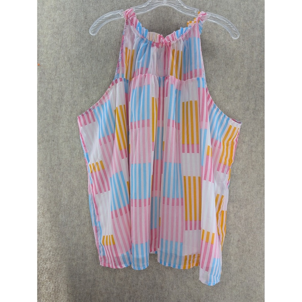 Michelle McDowell Boardwalk Pink Presperse Blouse Top XXL